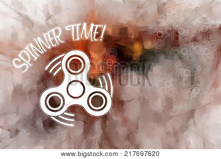 Hand Spinner background with space for text. Spinner Time!