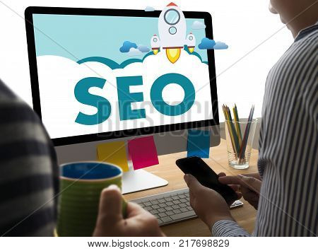 Local Seo Concept Business Team Hands At Work With Financial Reports Links Global Hyperlink Search E