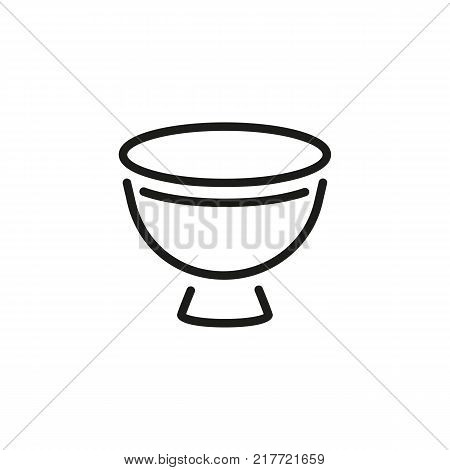 Line icon of eggcup. Utensil, crockery, dishware. Kitchenware concept. Can be used for topics like breakfast, kitchen, meal