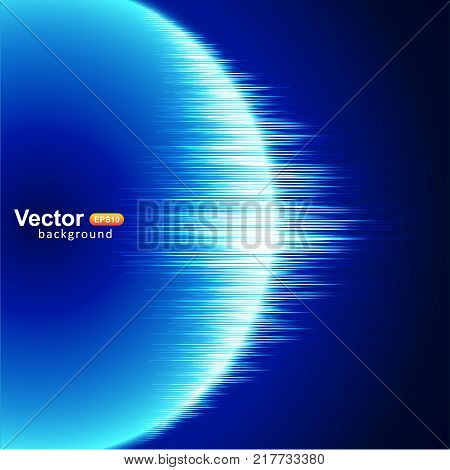 Tech planet in space business and vector illustration