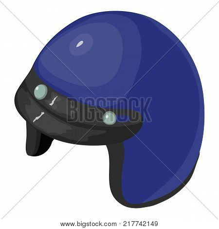 Helmet motorcycle blue icon. Isometric illustration of helmet motorcycle blue vector icon for web