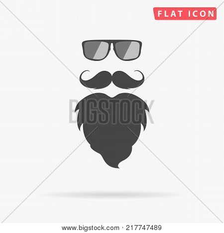 Fashion silhouette hipster style, vector illustration flat icon