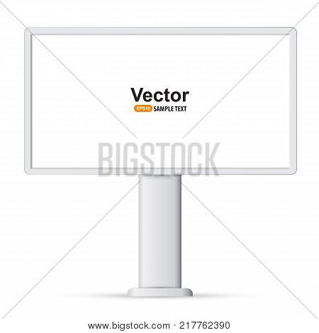 Outdoor advertising constructions. Billboard and vector illustration