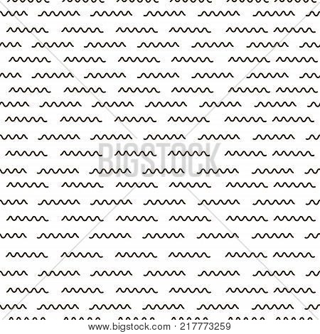 Modern stylish, doodle scrawl texture with monochrome trellis. Repeating geometric grid. scrabble, scribble. Vector seamless pattern. Simple graphic design. Trendy geometry. Abstract design print