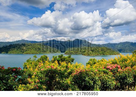 Observation Site Of Lake Cheo Lan, Thailand.