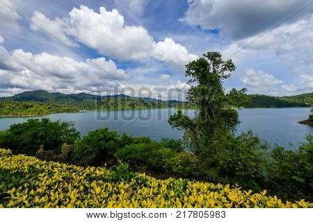 Observation Site Of Lake Cheo Lan, Thailand.