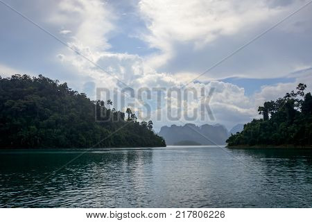Observation Site Of Lake Cheo Lan, Thailand.