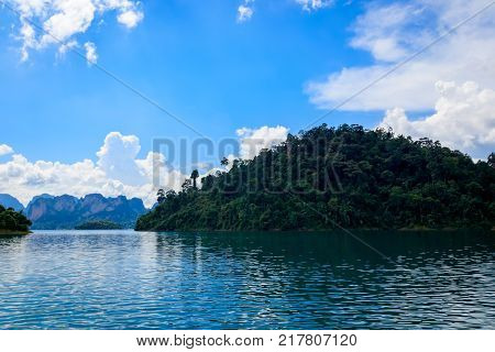 Observation Site Of Lake Cheo Lan, Thailand.