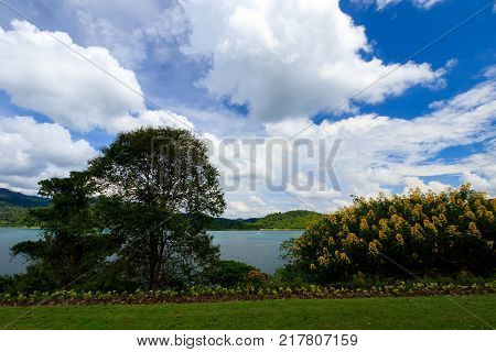 Observation Site Of Lake Cheo Lan, Thailand.