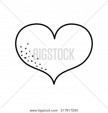 line heart symbol of love and passion iconvector illustration