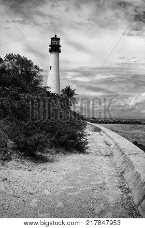 The Florida Lighthouse in Key Biscayne Florida
