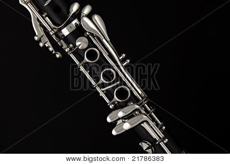 Sopraan Clarinet geïsoleerd O Black