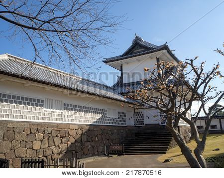 The main tower (Tenshu) of Nagoya Castle over blue sky