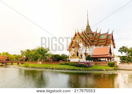 SAMUT PRAKAN THAILAND Sep 2017: The ancientcity Phra Thinang Dusit Maha Prasat