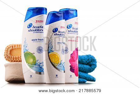 Containers Of Head & Shoulders Products Isolated On White
