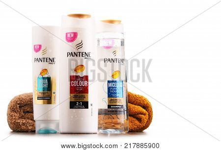 Containers Of Pantene Products Isolated On White