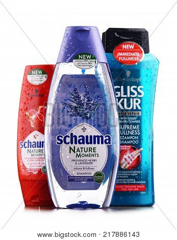 Containers Of Schwarzkopf Products Isolated On White