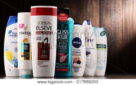 Composition With Containers Of Global Cosmetics Brands