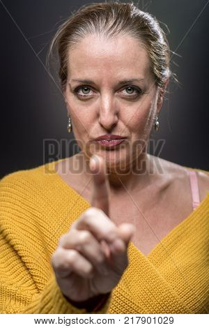 Portrait Of 40-year-old Woman With Different Emotions