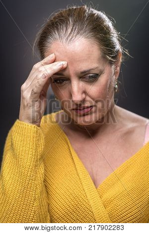 Portrait Of 40-year-old Woman With Different Emotions