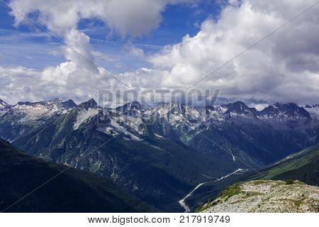 Rocky Mountains. Beautiful high mountains Glaciers in Beautiful Rocky Mountains in Canada