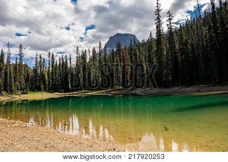 Rocky Mountains. Canada BC Yoho national park Hidden lakes Wapta mountain