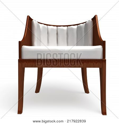 Empty chair isolated on a white background