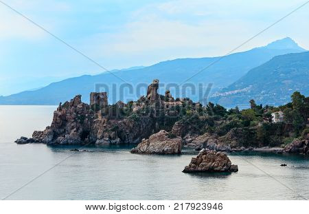 Evening Alcamo Town And Sea Bay, Sicily, Italy