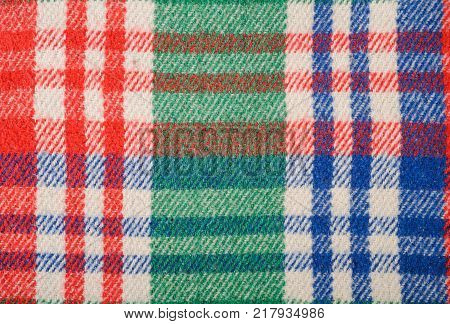 Fabric plaid texture. Cloth background, multicolored background