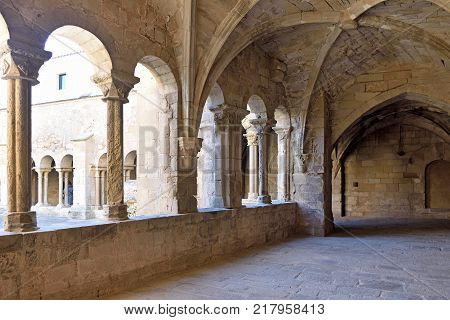 Arch In The Street Of The Village Of Vallbona De Les Monges, Llieda Province, Catalonia, Spain