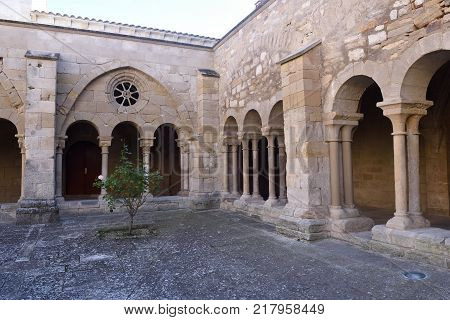 Arch In The Street Of The Village Of Vallbona De Les Monges, Llieda Province, Catalonia, Spain