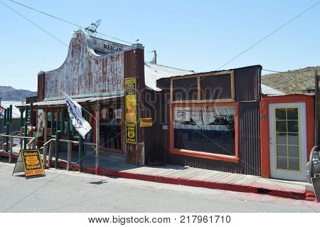 Oatman Gift Shop On Route 66. Route 66 . June 21 2017. Oatman Arizona USA EEUU.