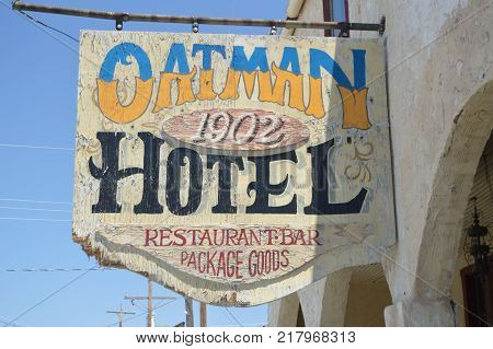 Hotel In Oatman Route 66 . June 21 2017. Oatman Arizona USA EEUU.