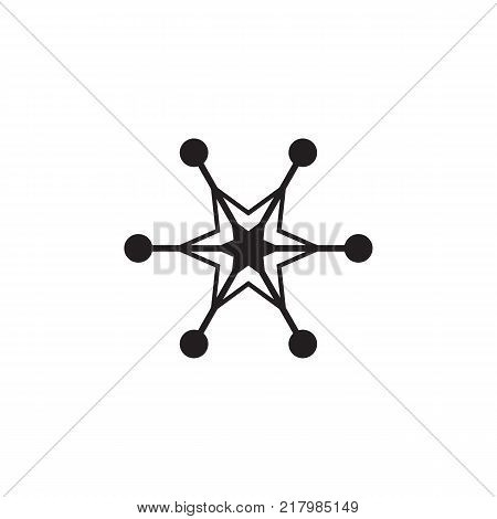 sno snowflake vector icon on white background