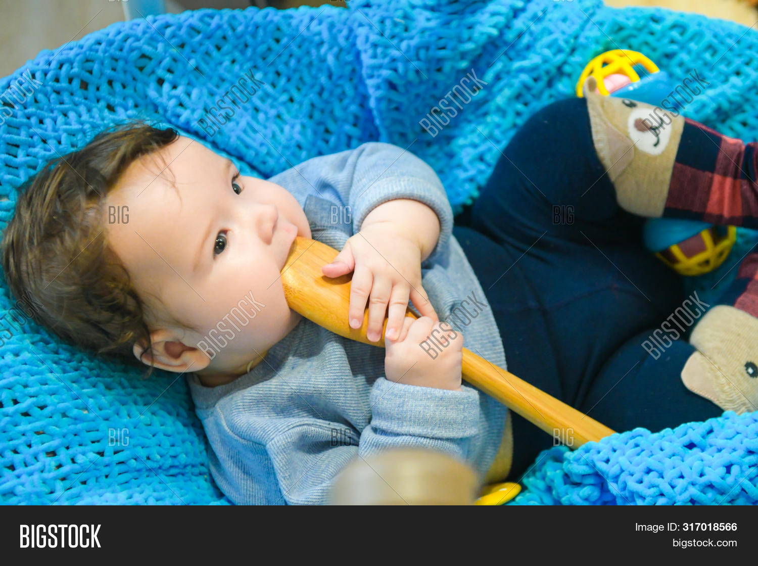Toddler Licking Spoon Image & Photo (Free Trial) Bigstock
