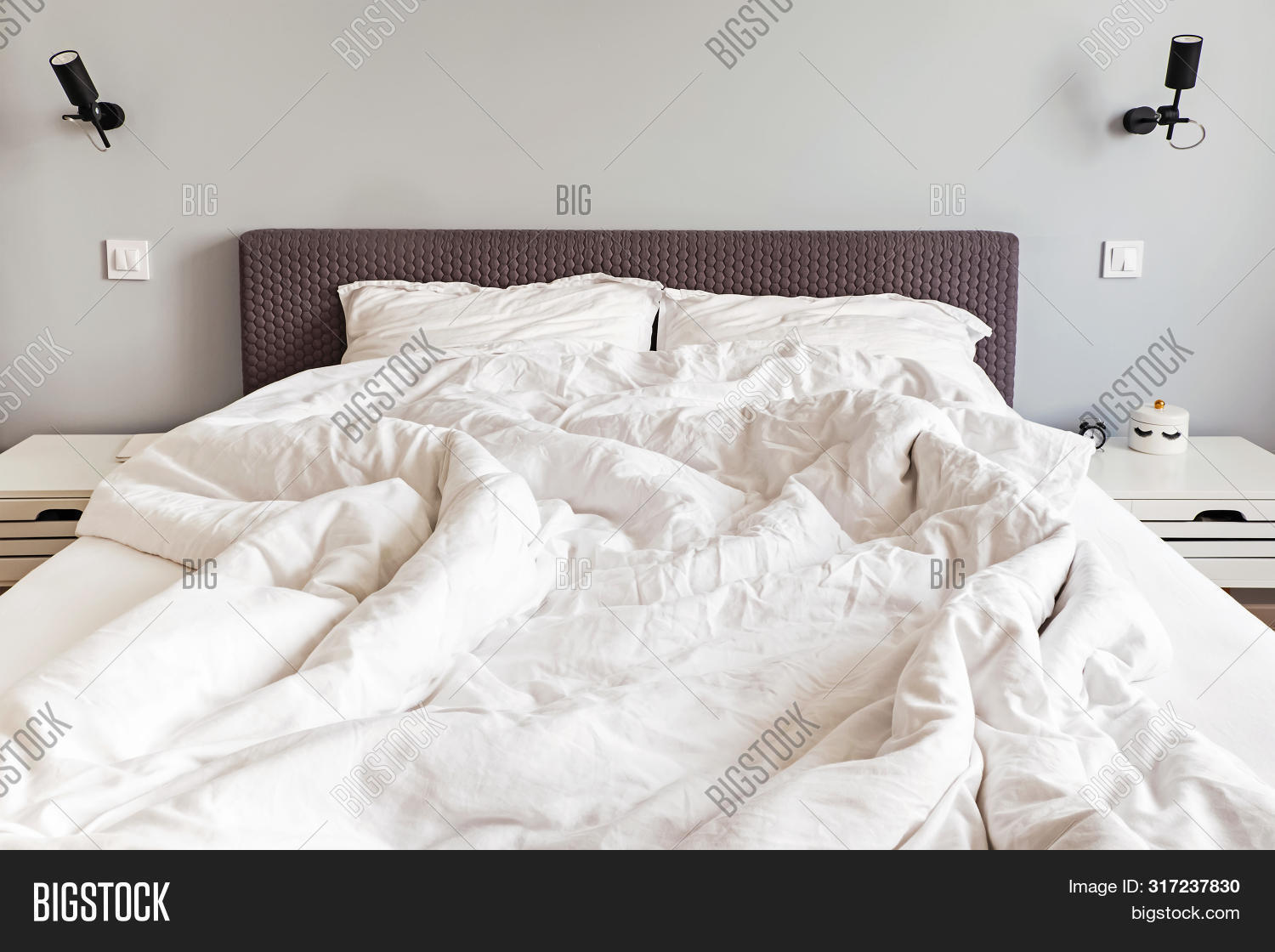 Unmade Messy Bed White Image & Photo (Free Trial) Bigstock