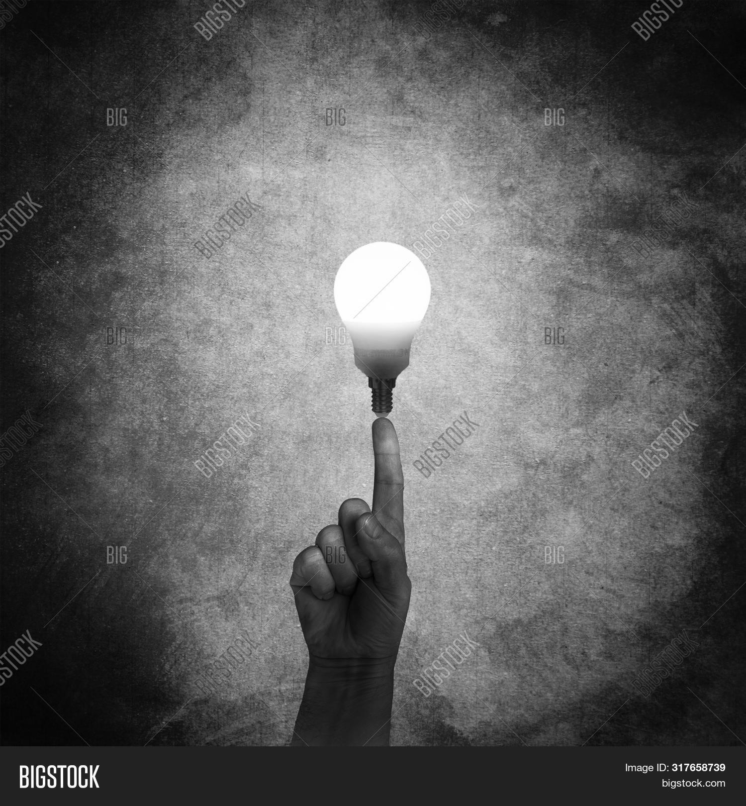 Light Bulb Lit On Tip Image & Photo (Free Trial) Bigstock