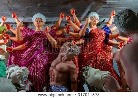 Clay Idol Of Goddess Durga
