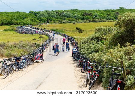 Access Path To The Beach In The Dunes Of Zeeland, Netherlands