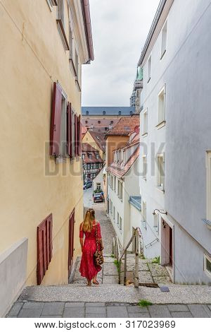 Alley In The Old Town Of Bamberg, Germany
