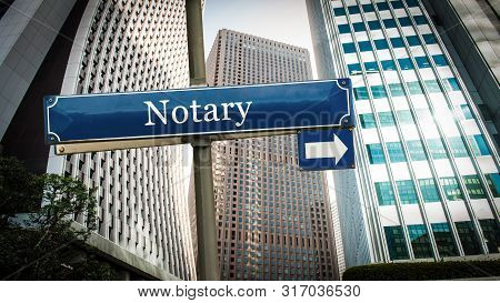 Street Sign To Notary