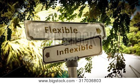 Street Sign Flexible Versus Inflexible
