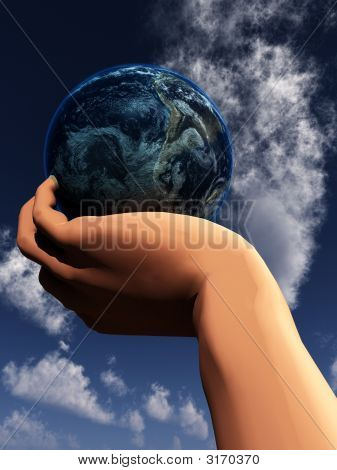 Terra In mano davanti al cielo