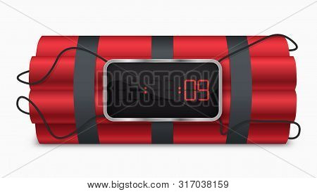 Tnt Time Bomb . Timebomb With Clock . Explosion Countdown .