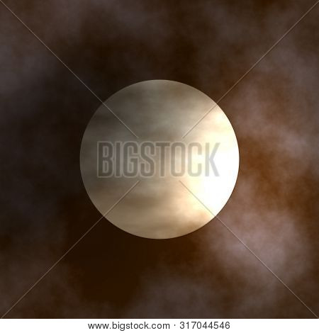 pale moon clouds background illustration