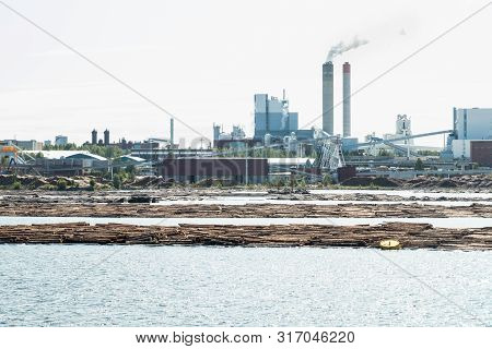 Lappeenranta, Finland - August 7, 2019: Upm Factory In Lappeenranta, Finland