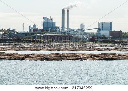 Lappeenranta, Finland - August 7, 2019: Upm Factory In Lappeenranta, Finland