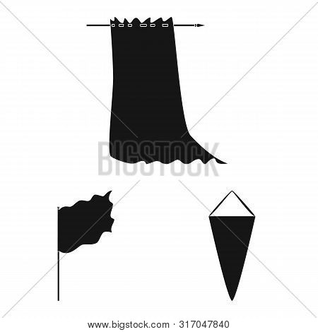 Vector Illustration Of Material And Media Sign. Set Of Material And Textile Vector Icon For Stock.