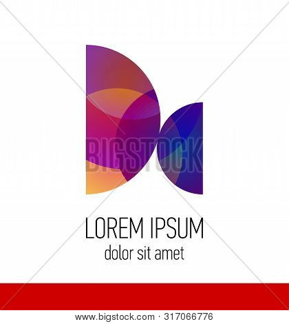 Two Different-colored Circles Of Different Sizes Joined Together For Brand Company. Color Channels