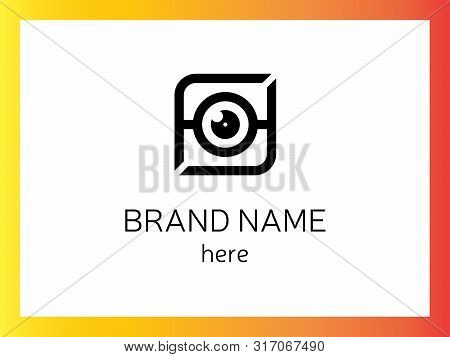 Combination Of Letters Fof In Form Of Square With Circle Inside, Similar To Sign Of Camera Or Video 